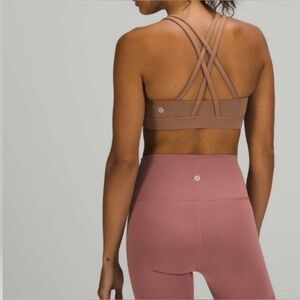LULULEMON Size 6 Brown Energy Bra Strappy LW2540S